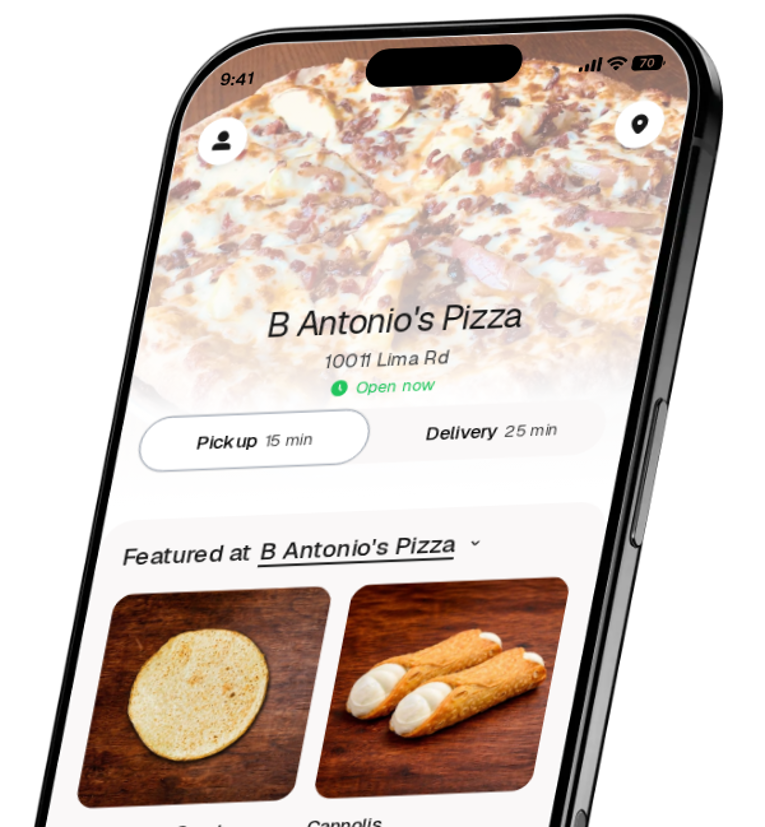 B Antonio's Pizza app preview
