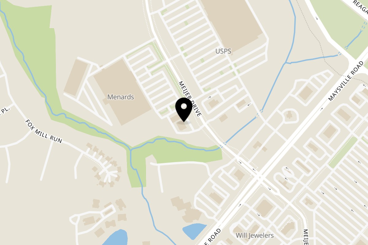 Map showing the location of B Antonio's Pizza Meijer Drive on 5417 Meijer Dr in Fort Wayne