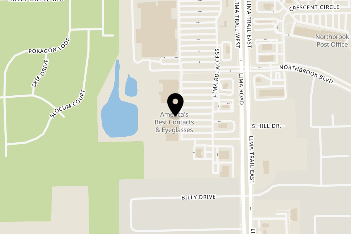 Map showing the location of B Antonio's Pizza Lima Road on 10011 Lima Rd in Fort Wayne